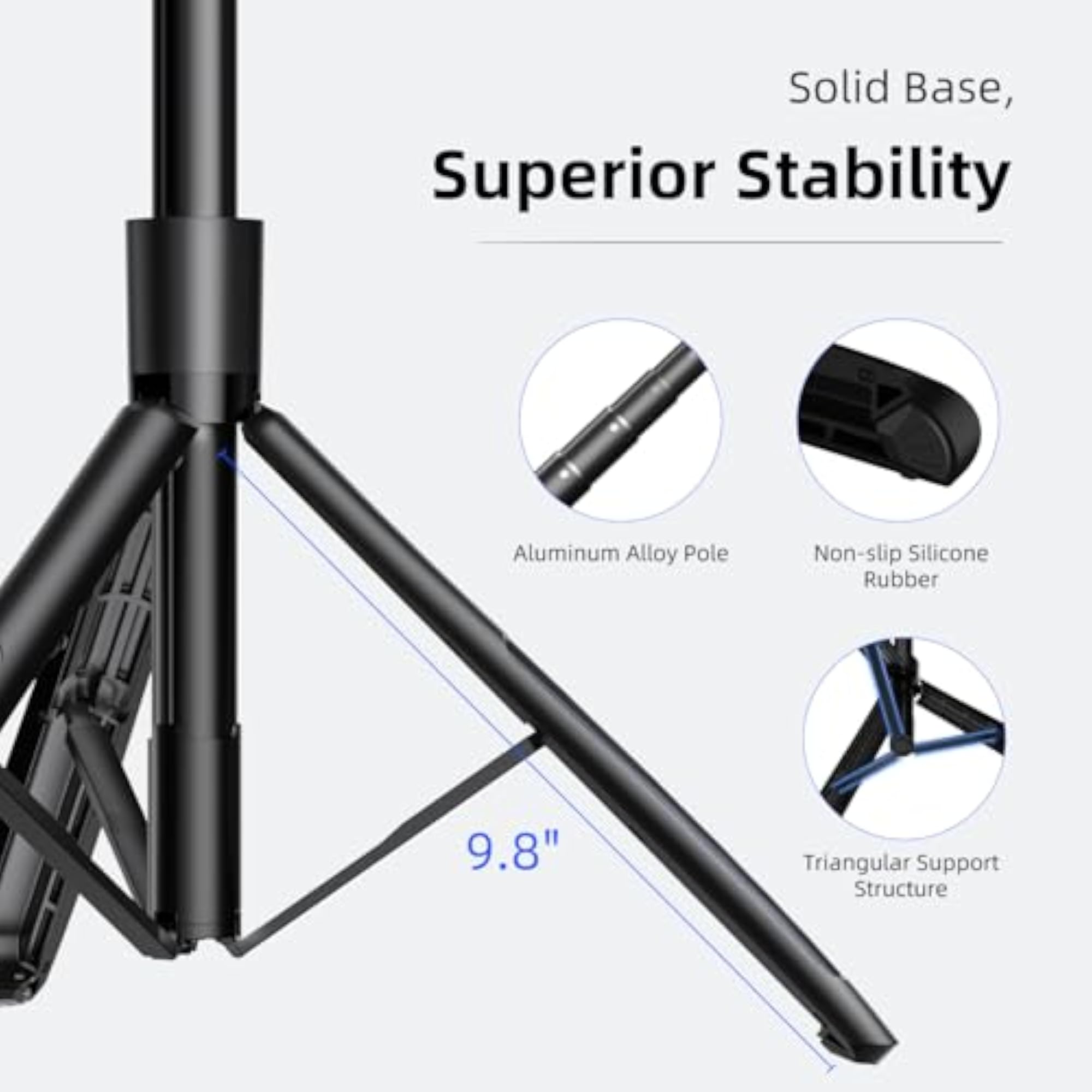 62 Selfie Stick Tripod with 360 Rotation